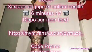 0007 sextape solo en collant résille