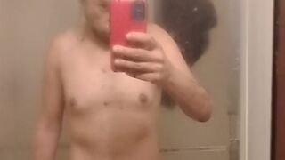 Bare chap in advance of shower ????