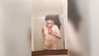 Bare chap in advance of shower ????