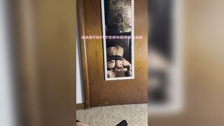 Babysitter Riding Shlong in Mirror Creampie SLOW MOTION MOVIE SCENE