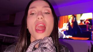 STEPSISTER CLOTHED AS SPIDERGIRL WISHES ME TO LEAVE HER SNATCH FULL OF CUM