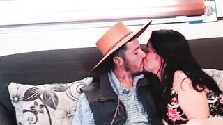 Stepmom sees her youthful large jock lover when this babe's home alone this babe invites him to screw