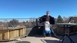 DICKFLASH public, a little redhead bitch gives me a tugjob and oral-sex during the time that her bf out Bigmax8inch