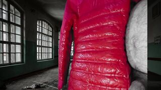 Cuming on soft shiny pink Titanium Girlfriend's Jacket