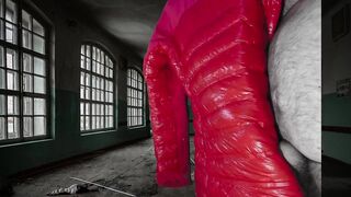 Cuming on soft shiny pink Titanium Girlfriend's Jacket