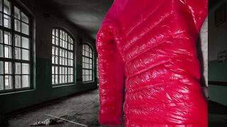 Cuming on soft shiny pink Titanium Girlfriend's Jacket