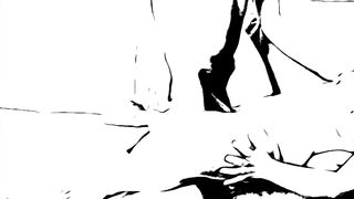 Screw older doxy in grayscale cartoon massive sex-toy