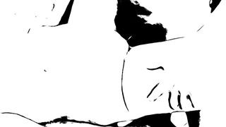 Screw older doxy in grayscale cartoon massive sex-toy