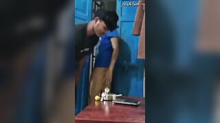 My cuckold licks my booty and twat whilst I screw his ally