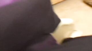 The blond does not expect for the chap to arrive and that babe widens her cunt