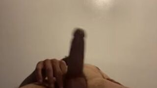 Flashing large penis Jerking off Biggest Knob