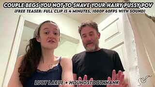 Pair Supplicates U Not To Shave Your Unshaved Snatch POV