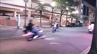 two ravishing ladies screw a stud on the balcony and get their faces overspread in cum