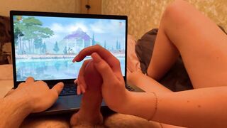 Stepsister Makes Me Play Her Beloved Game - Lengthy Tugjob