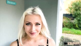 Enjoyment, a pretty blond, loves to take it up the anal opening
