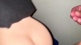 Oops, the fucking-rubber broke! 1st time anal. An eighteen-year-old beauty with a consummate butt breaks the cock rubber in her taut butthole.