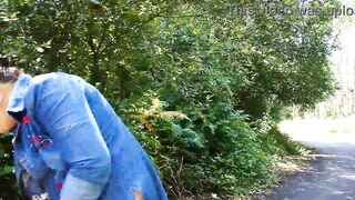 Looking for condoms in the woods