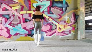 Consummate Butt in Constricted Jeans & Boots ASMR Walking