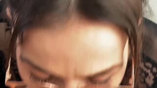 Gave Him A Sloppy BJ - Rewarded With Cum All Over My Glasses - Maya Mack