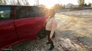 Drilled To Pieces in The Backseat of a Range Rover Sport - Maya Mack