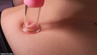 Exploring my fresh Abdomen Button and Navel fetish with vacuum pumps. Innie and outie