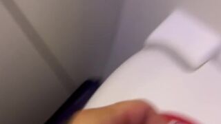 Edging Dong in Airplane Washroom - Dane Coxx