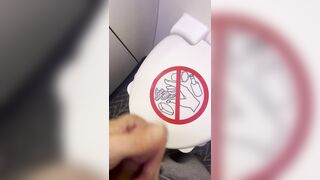 Edging Dong in Airplane Washroom - Dane Coxx