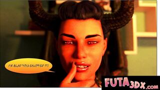 Sexy Brunette hair Succubs Eating Sweetheart's Hawt Snatch