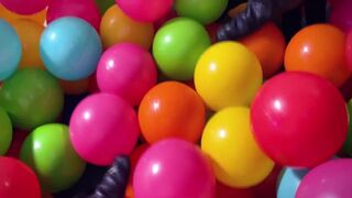 Female-dominator Mara ASMR Leather Panties, Jacket, Gloves + Boots in a Ball Pit [SADOMASOCHISM / Kink]