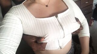 PAWG big beautiful woman Titty Tease with 11 Inch BBC elKonguito