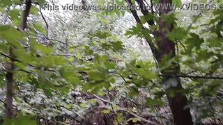 Beauties wank in the forest