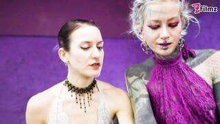 Double Female-dom & Ding-dong Pegging Tattooed Sub with Anuskatzz and Nikolaz Zpageti