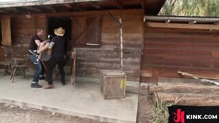 Mastix Baby torments Jake Waters in metallic shackles. That babe canes him, clamps his nipps, then locks