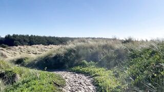 Public NZ beachwalk JOI with edging and ruined climax