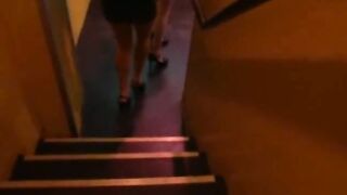 One ally convinces the other to visit a sex store with magnificence holes