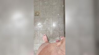 Peeing in shower