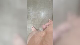 Peeing in shower