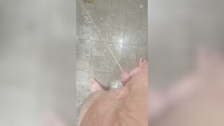 Peeing in shower