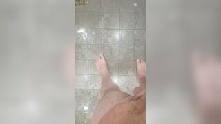 Peeing in shower