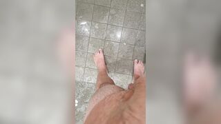 Peeing in shower