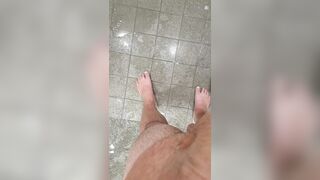 Peeing in shower