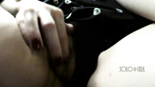 I play with vagina Uber until the driver sees, public masturbation close up