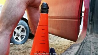 Intimate Movie, Taking XL Cone Toy Mod Outdoors at Work Alone