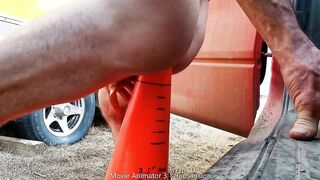 Intimate Movie, Taking XL Cone Toy Mod Outdoors at Work Alone