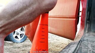 Intimate Movie, Taking XL Cone Toy Mod Outdoors at Work Alone