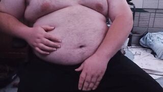 Fat stud masturbating