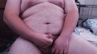 Fat stud masturbating