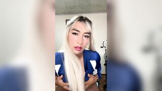 Rich tgirl cheerleader