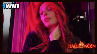 Vampire sucked all the goo. Halloween oral-sex