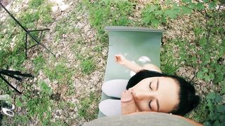 Backstage with Ebony Lynn - POV Free Use Outdoor Biggest Facial (Freeuse Movie scene)